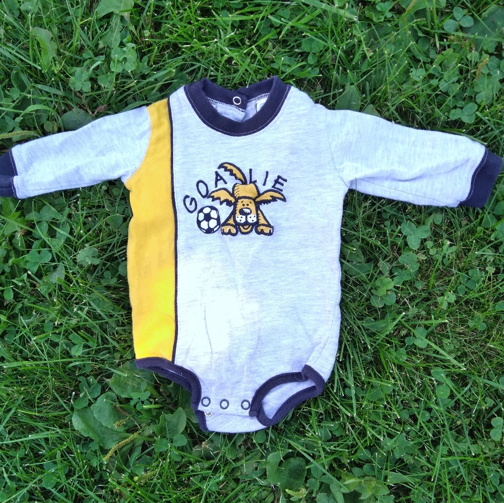 Peek-A-Babe Soccer Goalie Onesie, Size 3-6M